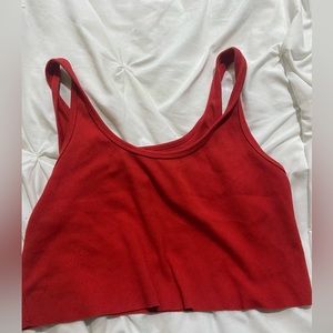 Women’s Red Cropped Tank Top